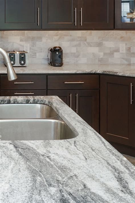 steel grey granite countertops with white cabinets|grey current granite countertops.